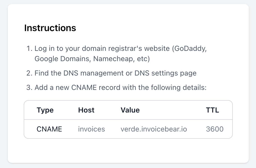 DNS instruction